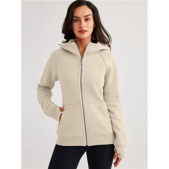 Queen Womens Zip Up Hoodies Fleece‎ Jackets Sweatshirts Fall Outfits Sweaters - Picture 3 of 5